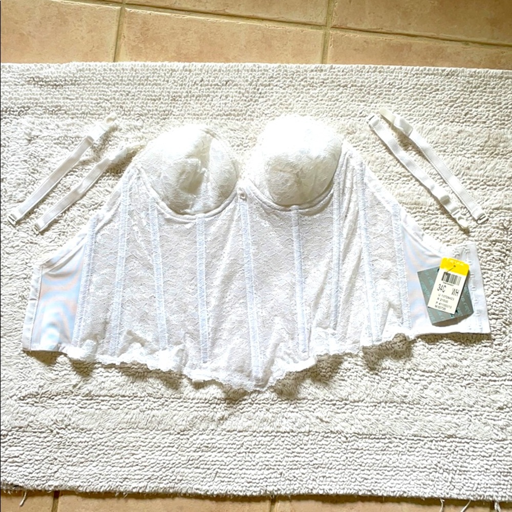 White Bustier - bridal - 34C New